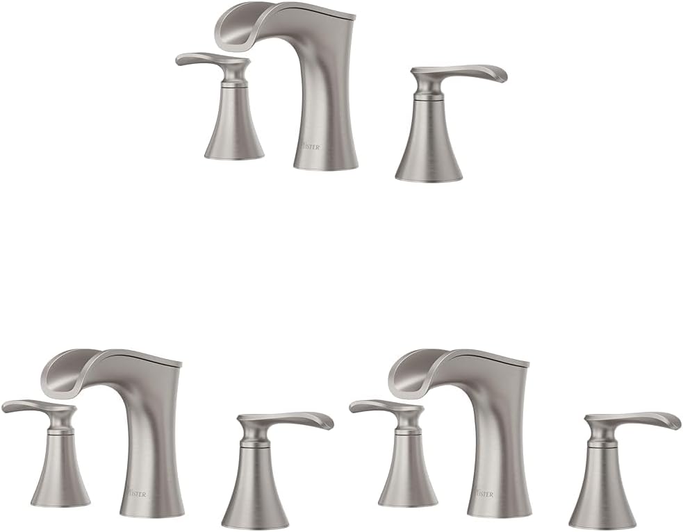 Pfister Jaida Bathroom Sink Faucet, 8-Inch Widespread, 2-Handle, 3-Hole, Spot Defense Brushed Nickel Finish, LF049JDGS