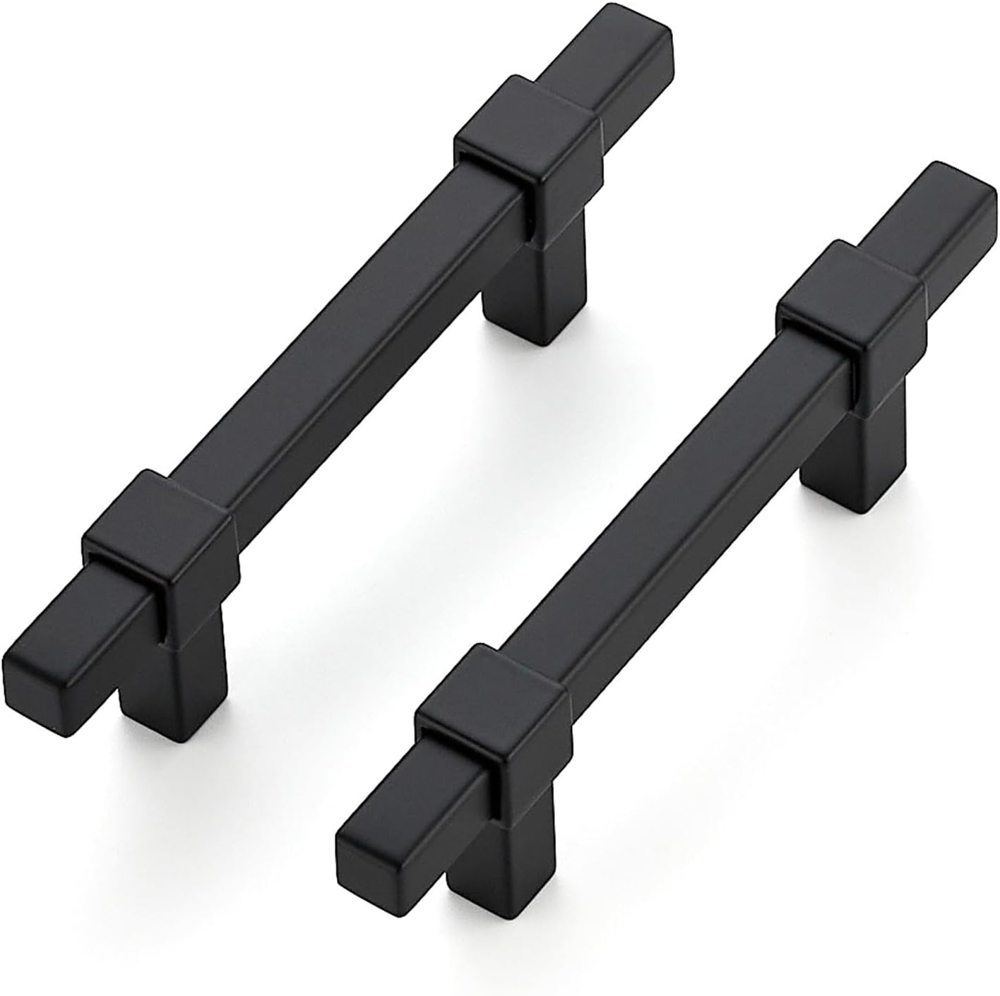 30 Pack Black Cabinet Handles - 3" Hole Center Cabinet Pulls Matte Black Drawer Pulls Cabinet Hardware Kitchen Handles for Cabinets
