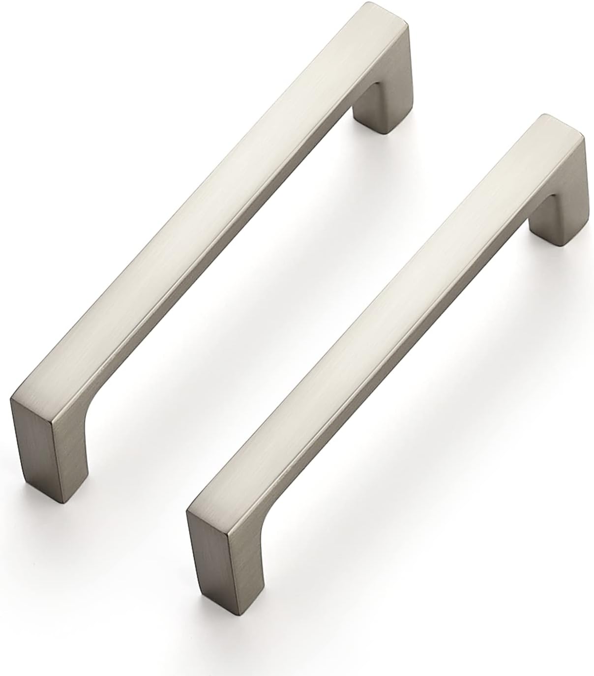 Ravinte 25 Pack Solid 5 Inch Kitchen Square Cabinet Handles Brushed Nickel Pulls Drawer Pulls Kitchen Cabinet Hardware Handles
