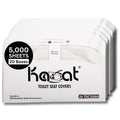 Karat Disposable Toilet Seat Covers – 5000 Sheets of Recycled Paper, Compatible with Half-Fold Dispensers for Commercial Bathroom Hygiene
