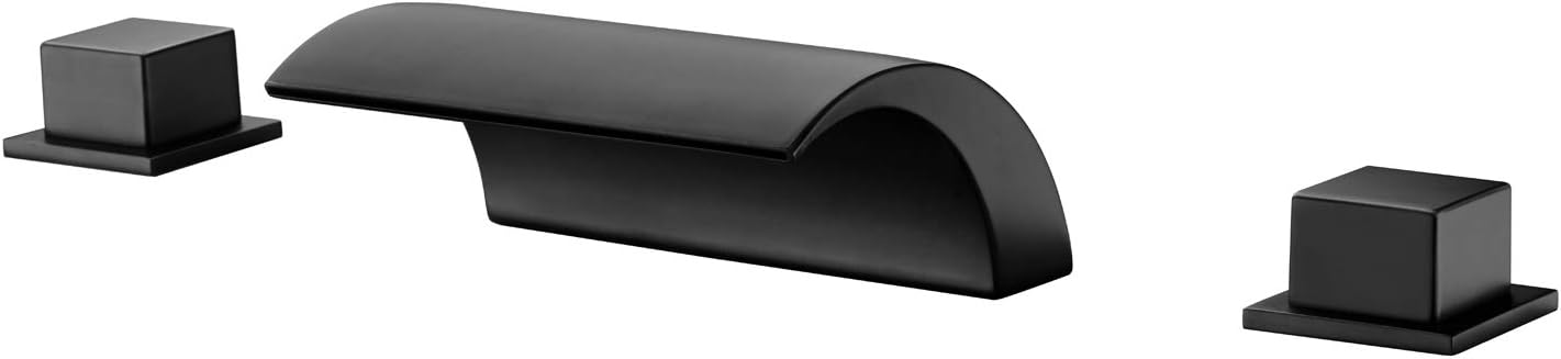 sumerain Waterfall Roman Tub Faucet with Handheld High Flow Chrome finish