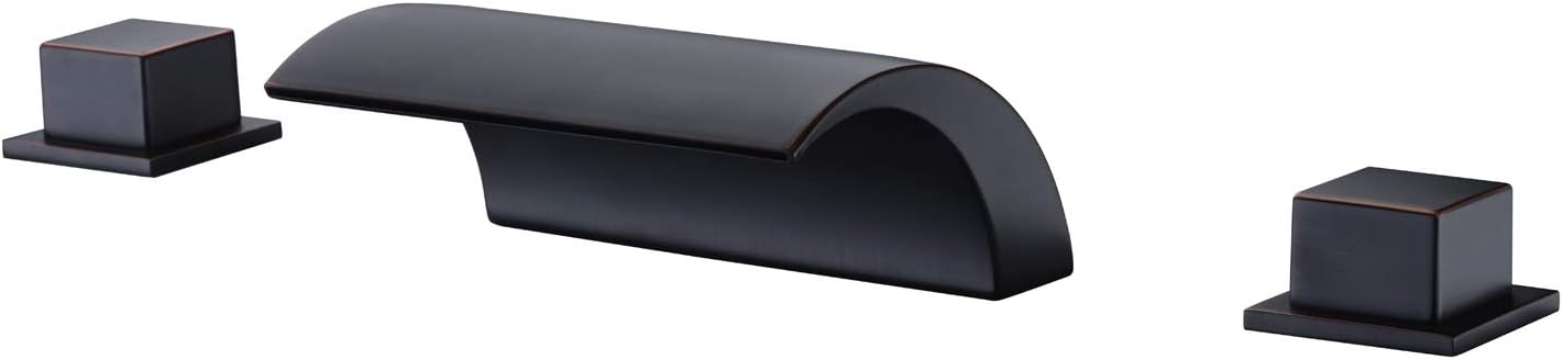 sumerain Waterfall Roman Tub Faucet with Handheld High Flow Chrome finish