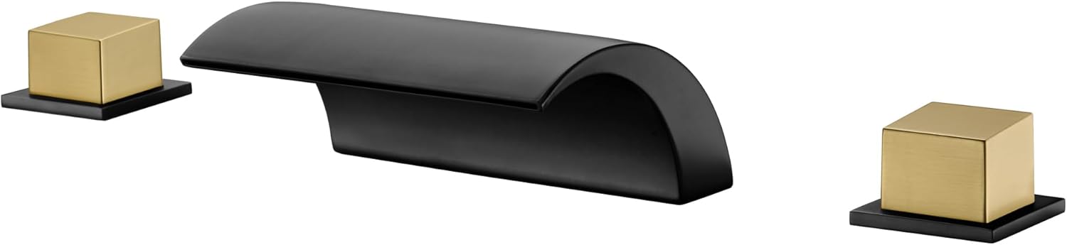 sumerain Waterfall Roman Tub Faucet with Handheld High Flow Chrome finish