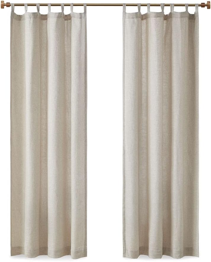 Madison Park Anaheim Cabin Plaid Curtain Window, Thermal Insulated Fleece Lining, Living Room Decor Room Darkening Drape for Bedroom, 1-Single Panel Pack, 50" x 108" Rod Pocket Brown