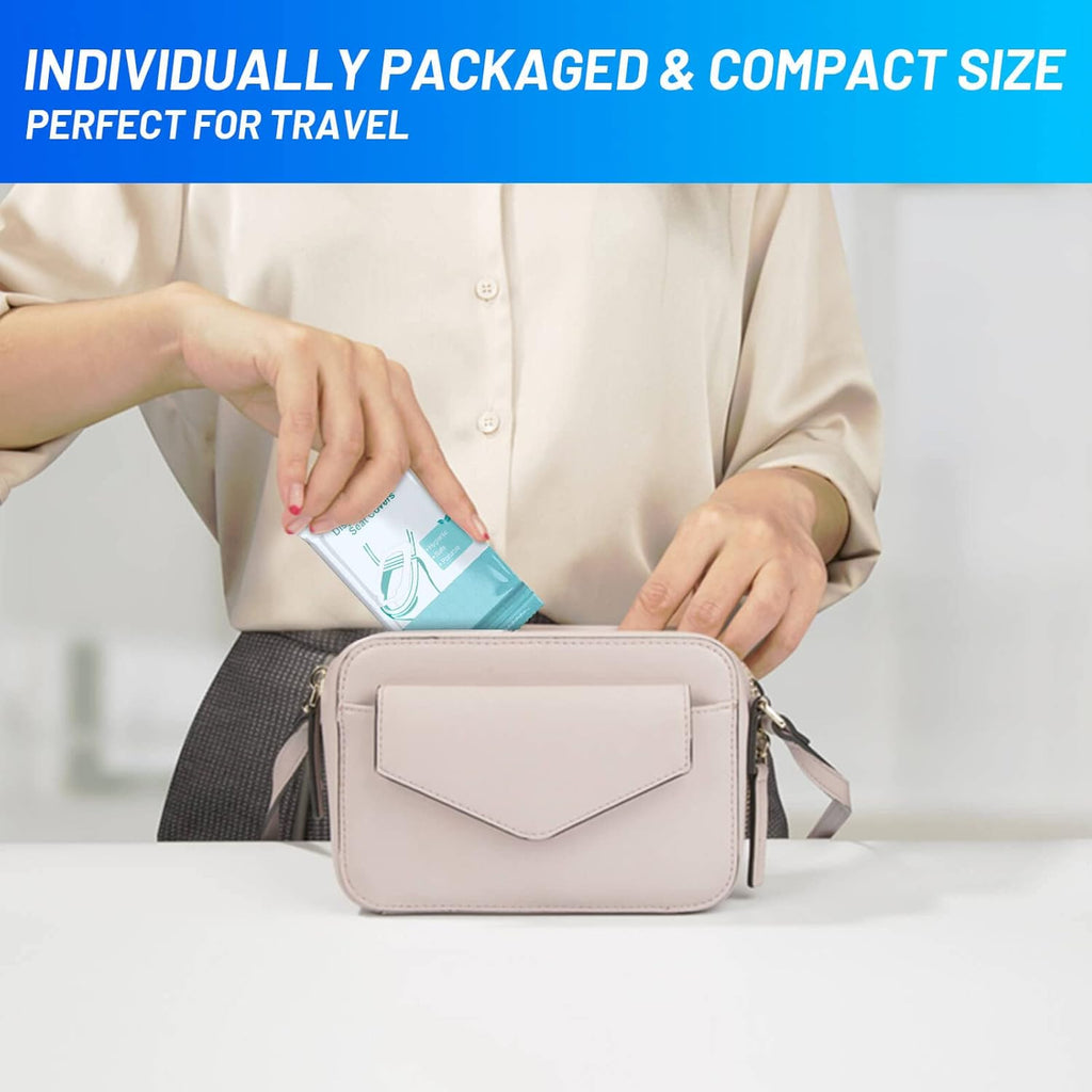 80 Pack Disposable Toilet Seat Covers - Waterproof 16x24 Inch Extra Large Individually Wrapped Toilet Seat Shields Travel Accessories for Adults Kids