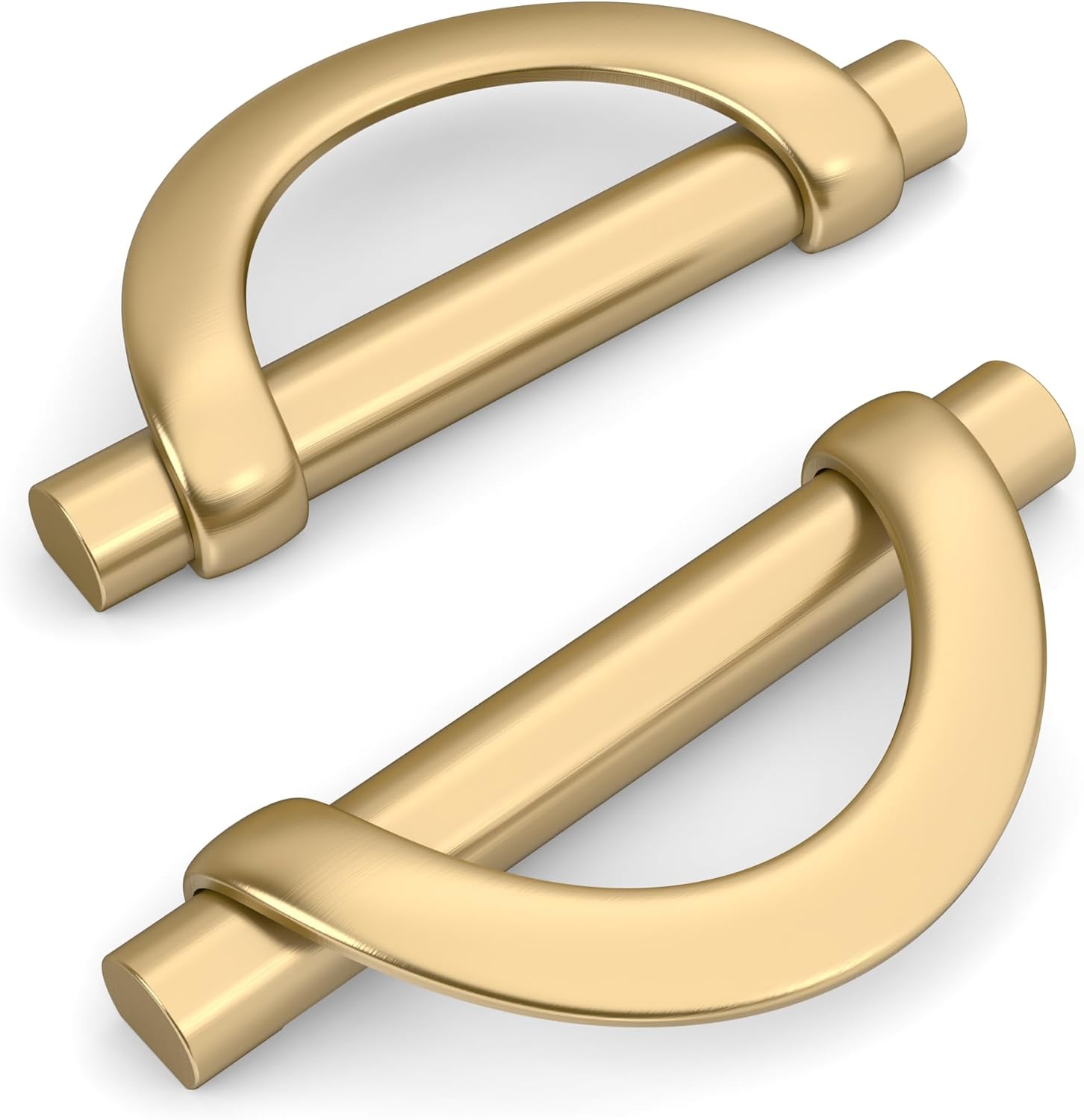 Amerdeco 10 Pack Brushed Gold Cabinet Pulls 5 Inch(128MM) Hole Centers Kitchen Cabinet Handles Hardware Kitchen Handles for Cabinets Cupboard Handles Drawer Pulls