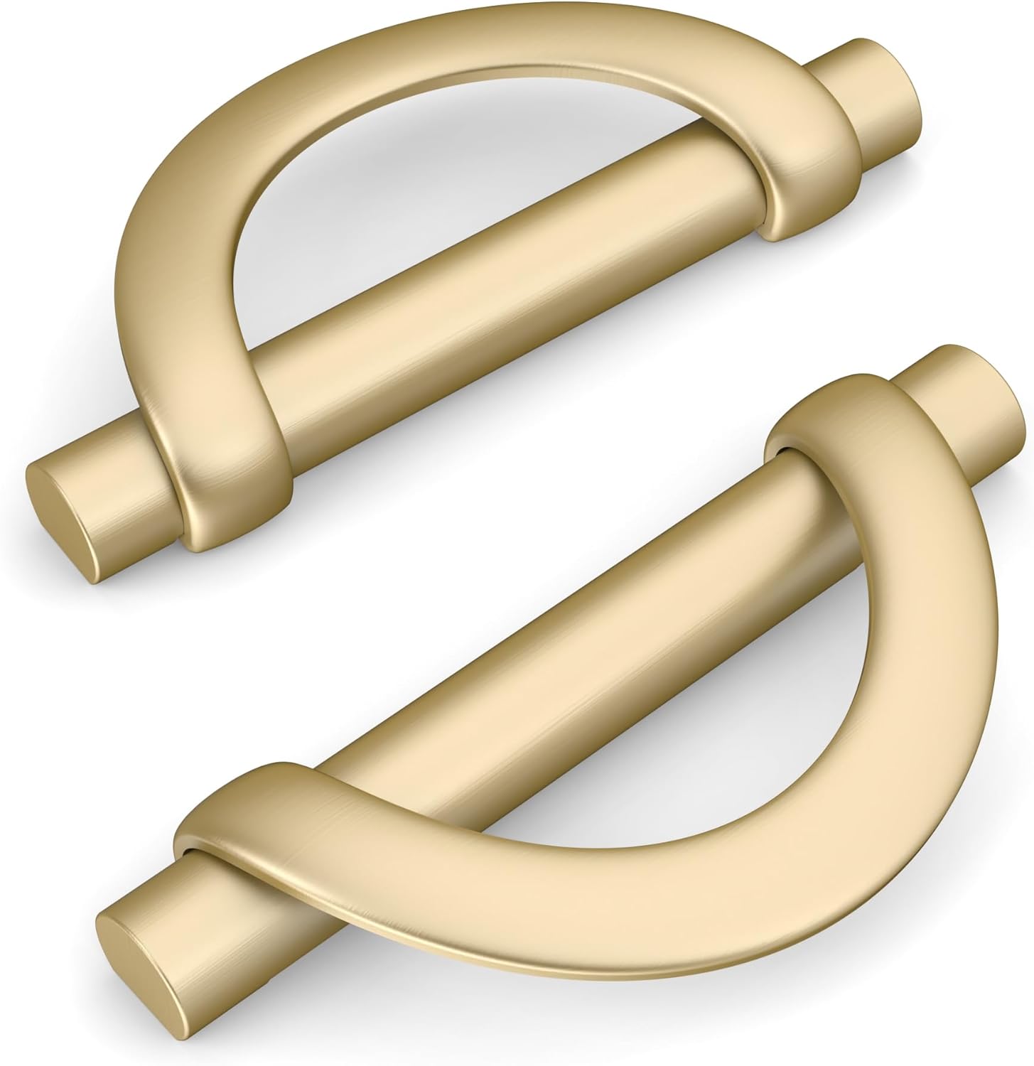 Amerdeco 10 Pack Brushed Gold Cabinet Pulls 5 Inch(128MM) Hole Centers Kitchen Cabinet Handles Hardware Kitchen Handles for Cabinets Cupboard Handles Drawer Pulls