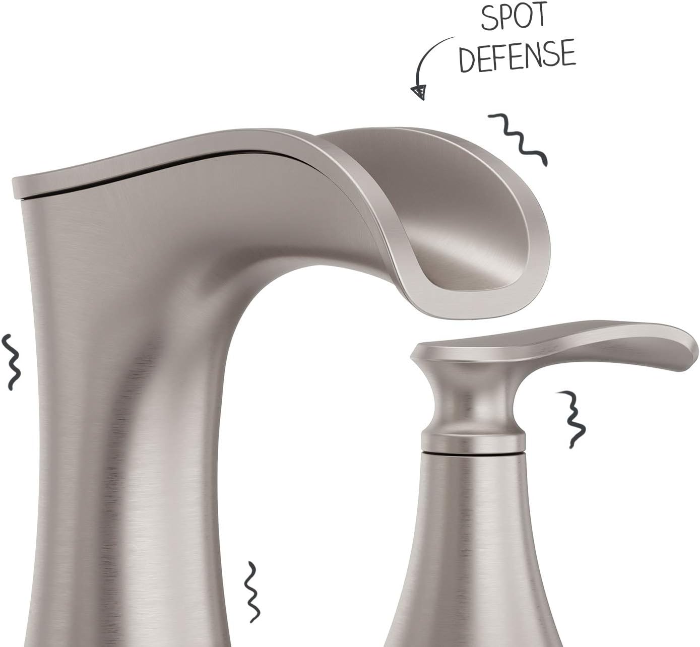 Pfister Jaida Bathroom Sink Faucet, 8-Inch Widespread, 2-Handle, 3-Hole, Spot Defense Brushed Nickel Finish, LF049JDGS