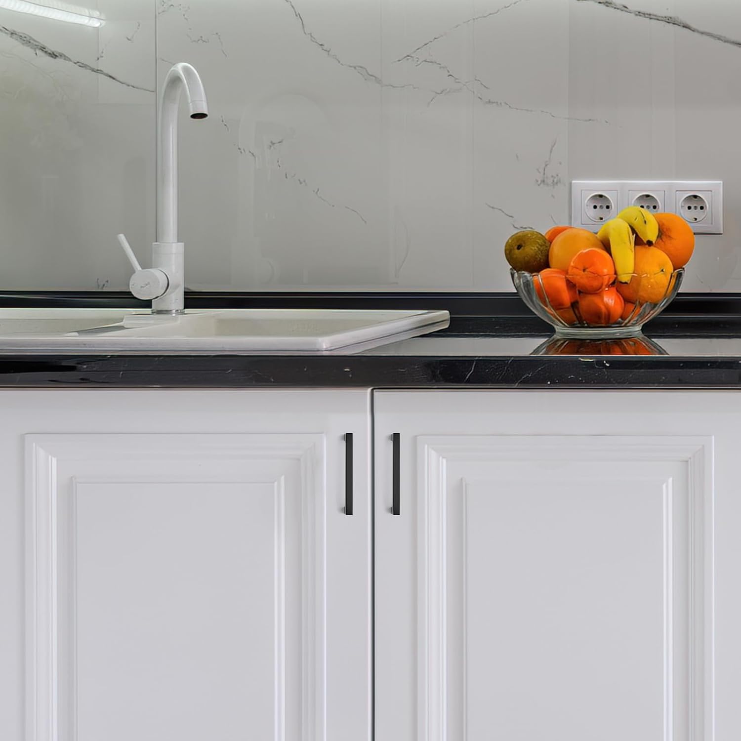 Ravinte 30 Pack 5 Inch Kitchen Square Cabinet Handles Matte Black Pulls Drawer Hardware for Cabinets Cupboard