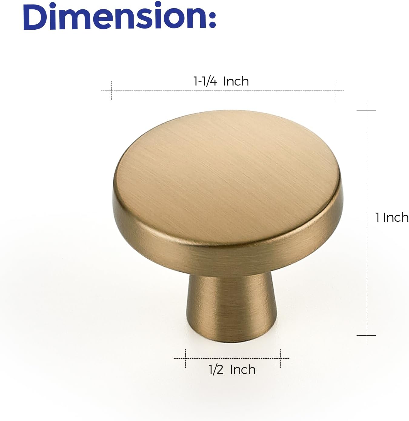 Ravinte 30 Pack Solid Single Hole Kitchen Round Cabinet Knobs Champagne Bronze Pulls Drawer Knobs Kitchen Cabinet Hardware Handles