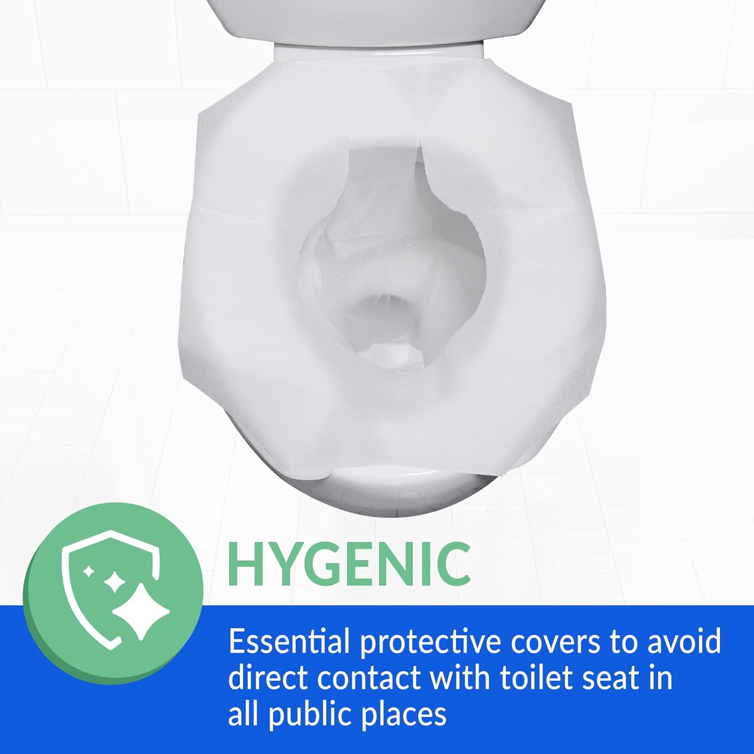 Reli. Toilet Seat Covers (2000 Pcs, 8 Packs of 250) | Disposable Toilet Seat Cover - Flushable - 14x16" (Half-Fold) | Paper Liners for Restroom, Bathroom, Travel, Camping, Kids Potty Training