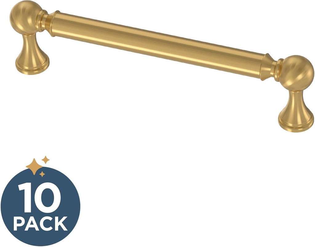 FRANKLIN BRASS Classic Farmhouse (10-Pack) Cabinet Handles 5-1/16" Hole Center Pulls | Modern Gold Hardware Kitchen Door, Drawers, Dressers, Furniture P41930C-117-B