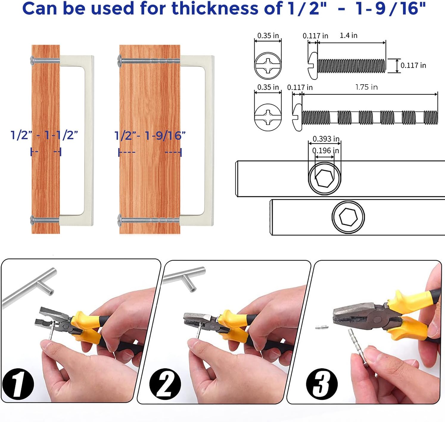 Ravinte 25 Pack Solid 5 Inch Kitchen Square Cabinet Handles Brushed Nickel Pulls Drawer Pulls Kitchen Cabinet Hardware Handles