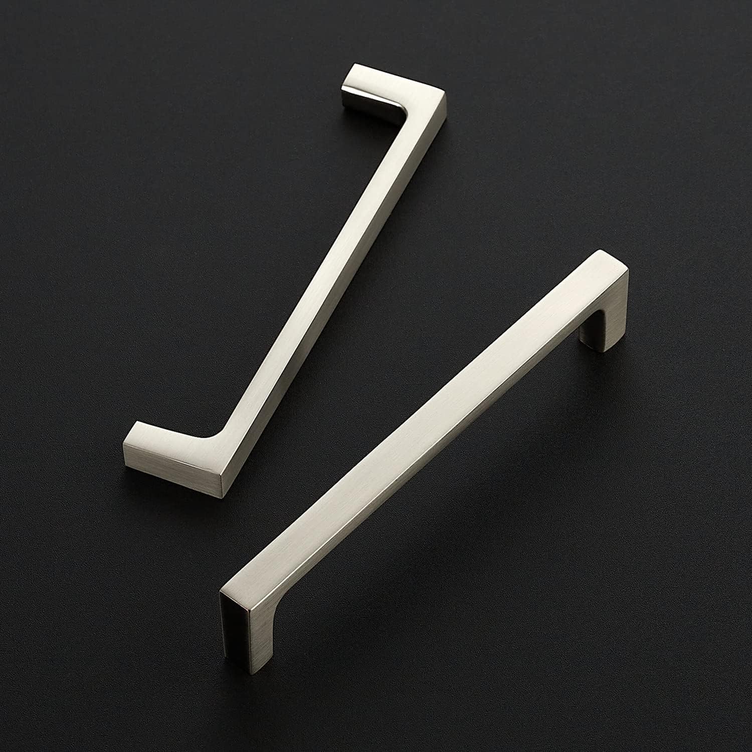Ravinte 25 Pack Solid 5 Inch Kitchen Square Cabinet Handles Brushed Nickel Pulls Drawer Pulls Kitchen Cabinet Hardware Handles