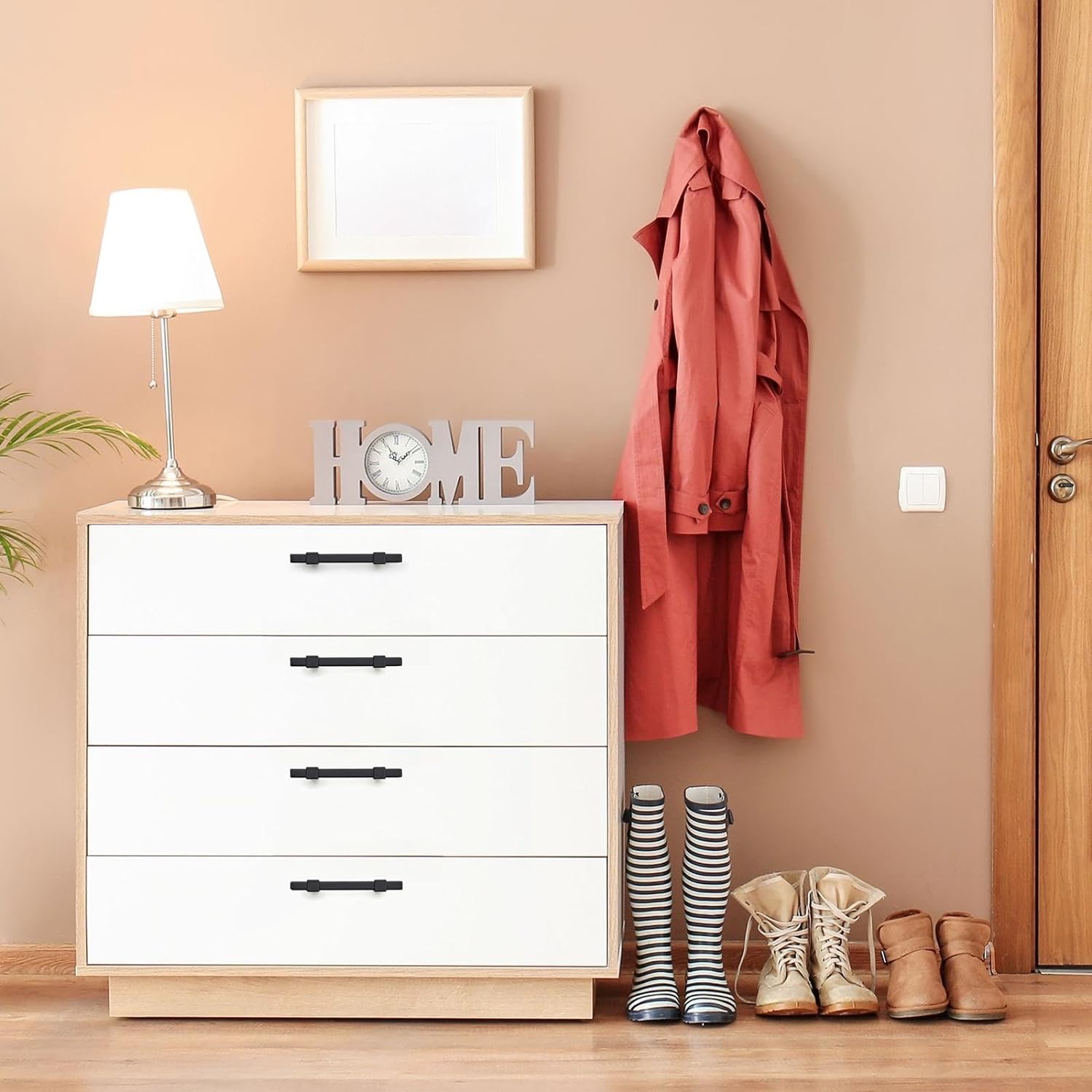 30 Pack Black Cabinet Handles - 3" Hole Center Cabinet Pulls Matte Black Drawer Pulls Cabinet Hardware Kitchen Handles for Cabinets