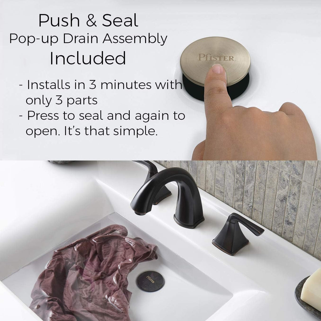 Pfister Jaida Bathroom Sink Faucet, 8-Inch Widespread, 2-Handle, 3-Hole, Spot Defense Brushed Nickel Finish, LF049JDGS