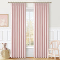 Lush Decor Wide Curtains for Windows 120 to 140 Blackout Linen 108 Inches Long, Pinch Pleated Thick 70 Inch Extra Wide Patio Door Curtain Panels 2 Set Drapes Floor to Ceiling Drapes Heavy Thermal
