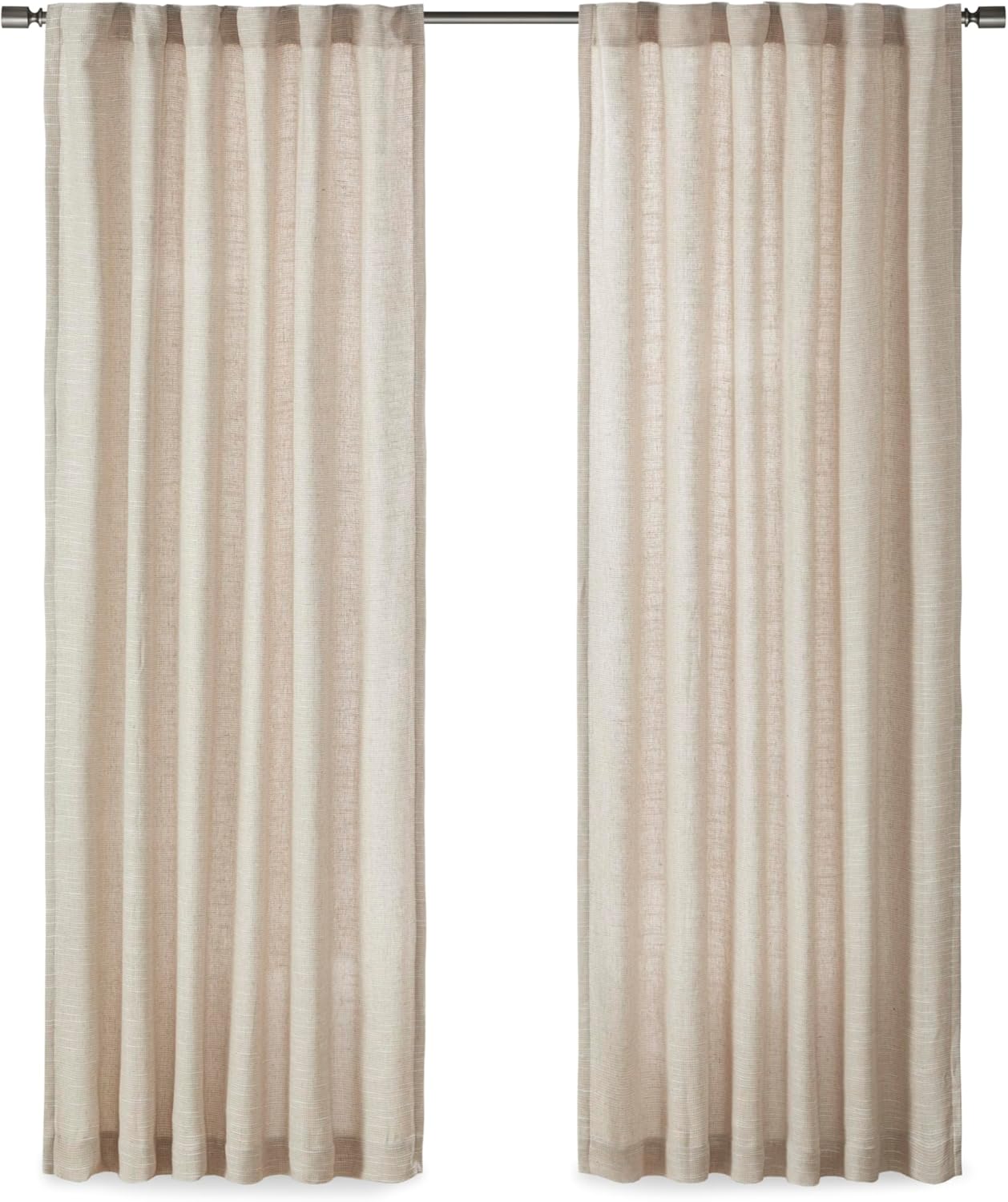 Madison Park Anaheim Cabin Plaid Curtain Window, Thermal Insulated Fleece Lining, Living Room Decor Room Darkening Drape for Bedroom, 1-Single Panel Pack, 50" x 108" Rod Pocket Brown