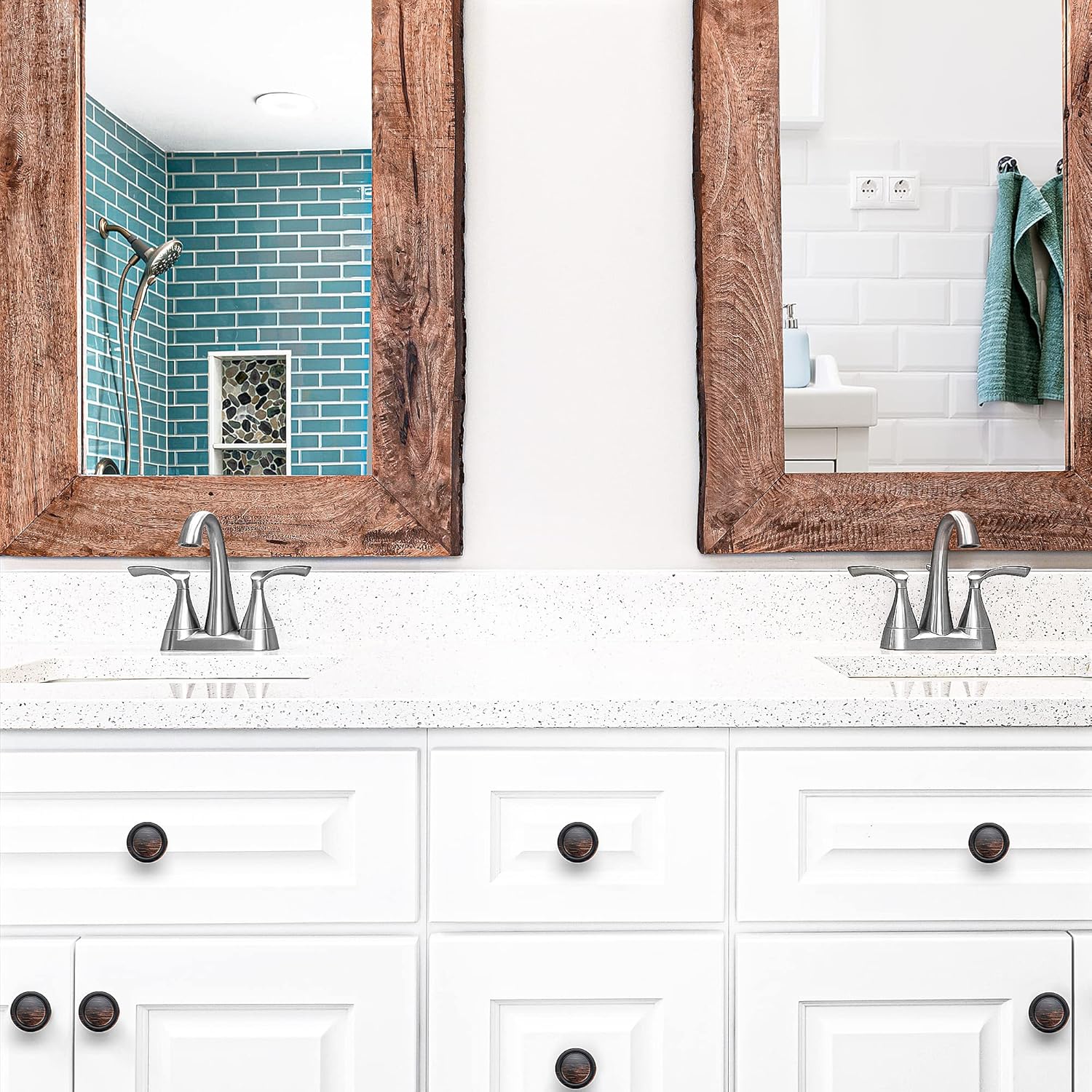 Ravinte 30 Pack 1-1/4 inch Kitchen/ Dresser/ Drawer Oil-Rubbed Bronze Pulls, Door Handles Knobs