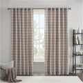 Madison Park Anaheim Cabin Plaid Curtain Window, Thermal Insulated Fleece Lining, Living Room Decor Room Darkening Drape for Bedroom, 1-Single Panel Pack, 50" x 108" Rod Pocket Brown
